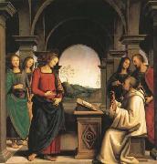 PERUGINO, Pietro The Vision of St Bernard (mk08) oil painting reproduction